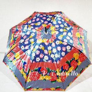 (077B)Payung Golf Jumbo Bahan Satin/Saten Motif Kembang murah