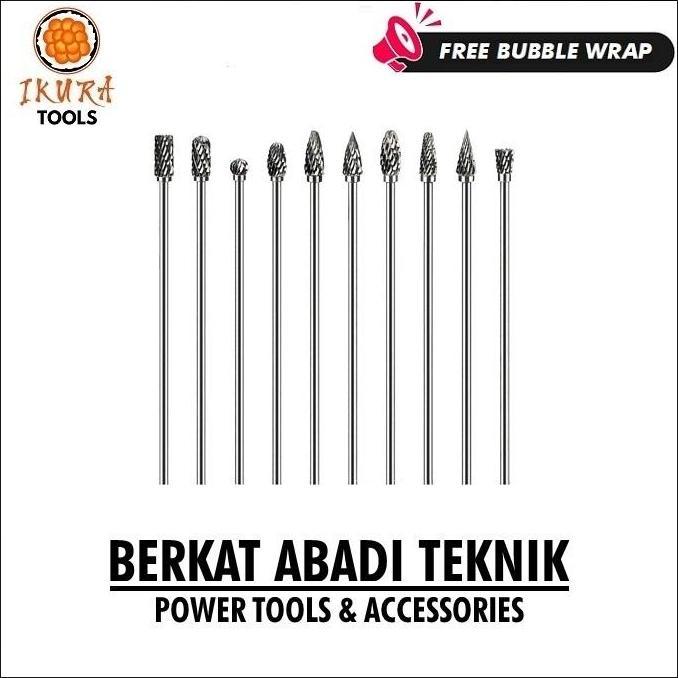 Mata Bor Tuner Carbide Panjang Rotary File Set Long Cuner Porting - Available