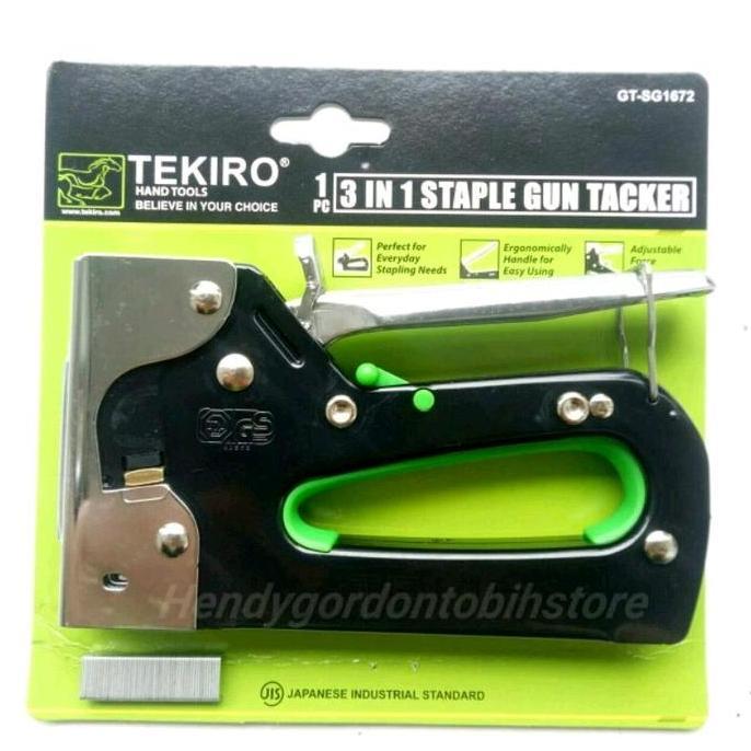 TEKIRO Staple Gun Tacker 3in1 Staples tembak gun Taker Stapler tembak / Staples jok - Available