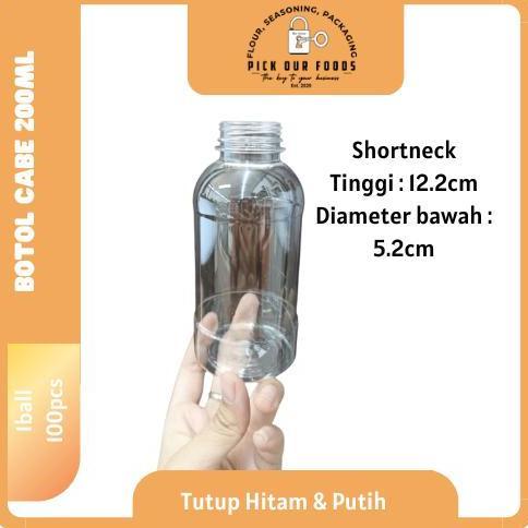 Botol Plastik Cabe 200ml | Botol Cabe 200ml | Botol 200ml | Botol Plastik 200ml Shortneck