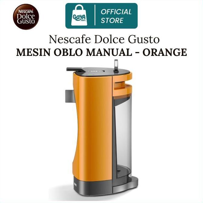 Mesin Kopi Nescafe Dolce Gusto Oblo Manual Coffee Machine By Krups - Orange Original Kualitas Terbai
