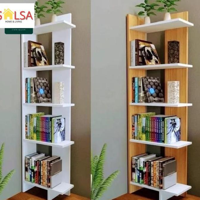 RAK SUDUT ruang tamu rak buku rak bunga tinggi 120cm Furniture