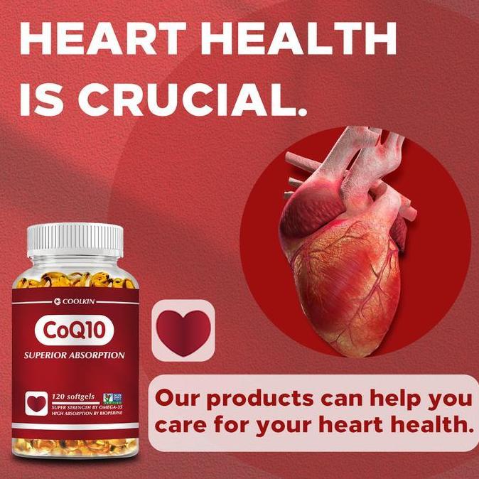 Coolkin-120 Kapsul/Botol-Suplemen Coq10-Non-Gmo-Bahan Alami-Mengandung Coq10, Omega-3, Lesitin Bunga