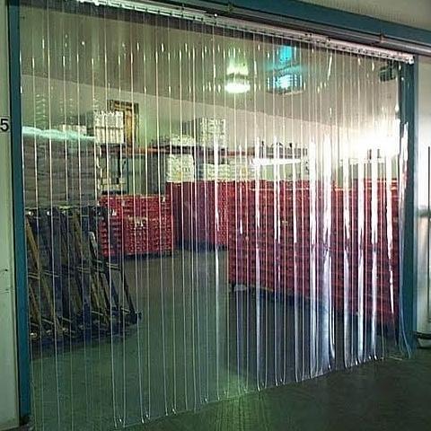 Tirai Plastik PVC Curtain 120 x 200 plus Bracket