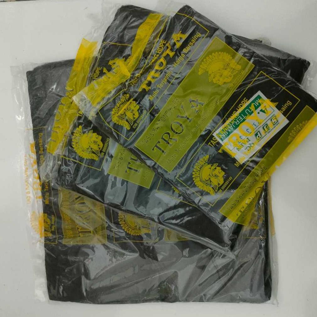 Kresek Troya Hitam Tanggung isi 50 Lembar