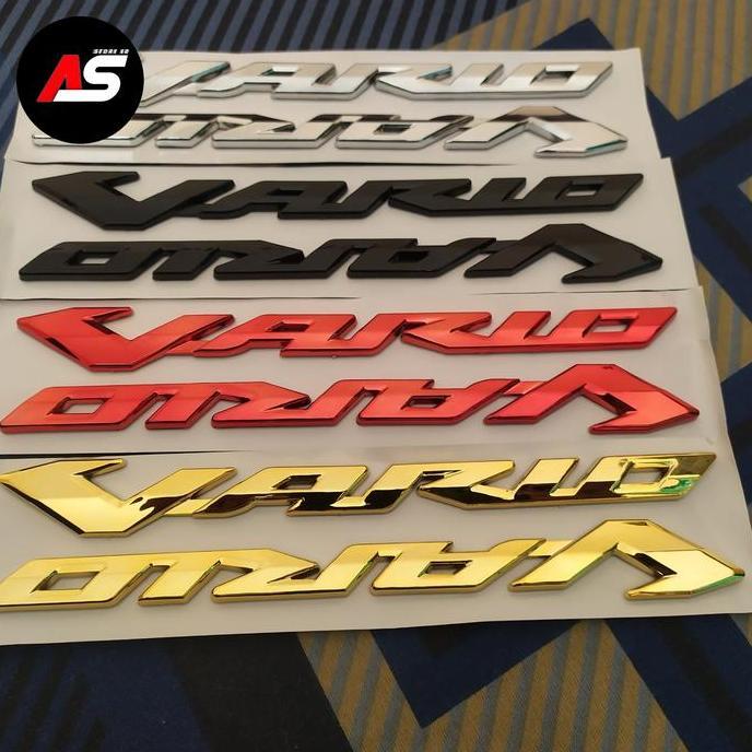 Promo (SEPASANG)Emblem Vario Timbul 125/150, Emblem Vario satu set timbul COD
