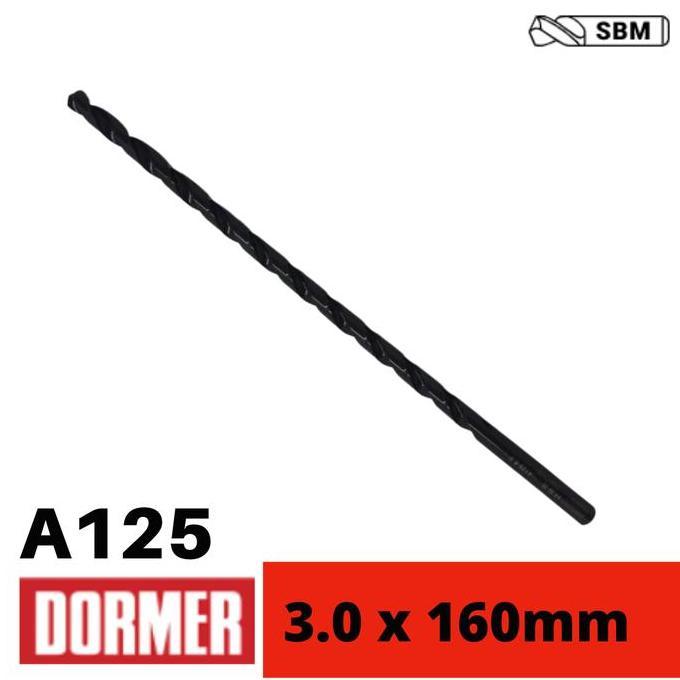 MATA BOR BESI DORMER A125 HSS EXTRA LENGHT DRILL PANJANG 3.0 x 160