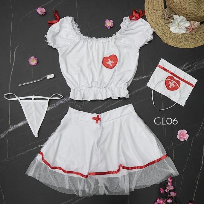 Promo SEXY LINGERIE SET COSTUME NURSE KOSTUM COSPLAY PERAWAT SEXY WNITA CL06 COD