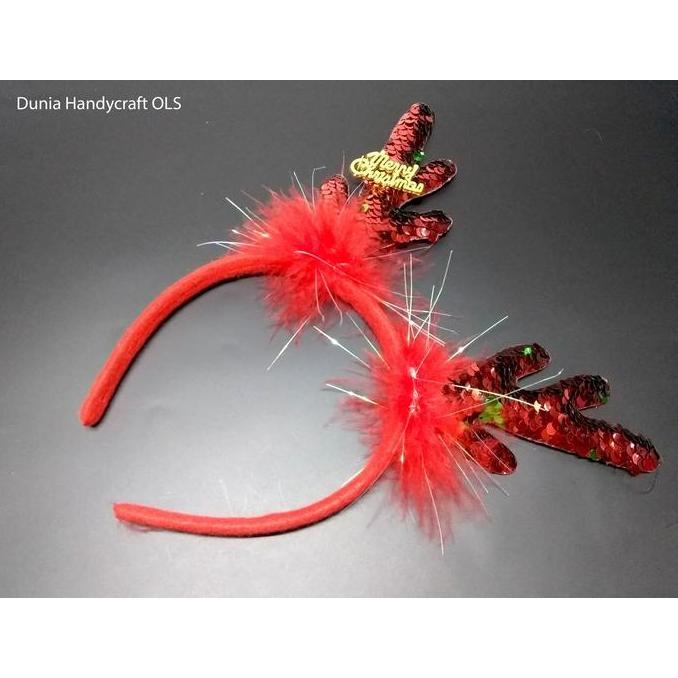 Bando Natal Rumbai Warna Natal Rusa Merah Emas Christmas