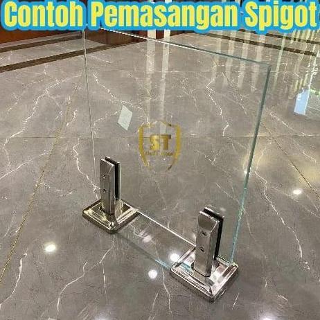 SPIGOT PENJEPIT KACA 16CM STAINLESS 304 | BRACKET PENJEPIT KACA - PENJEPIT KACA STAINLESS