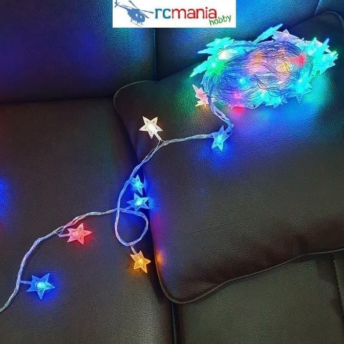 Star Small Lampu LED Dekorasi 10m Bintang Kecil Tumblr Natal