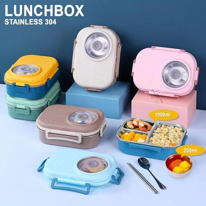 Kazumi Lunch Box Kotak Makan Stainless/Lunch Box Stainless Tahan Panas