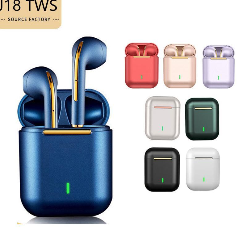 J18 TWS Headphone Bluetooth Stereo True Wireless Headphone Earbud di Ear Handsfree Earphone