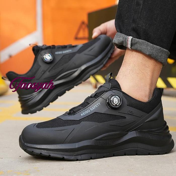 fsd-34 Aeiso - Sepatu Safety  Sport Casual Hitam Pria Viral