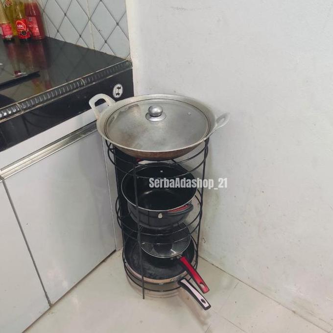 Rak panci dan wajan/rak serbaguna bahan besi IRF