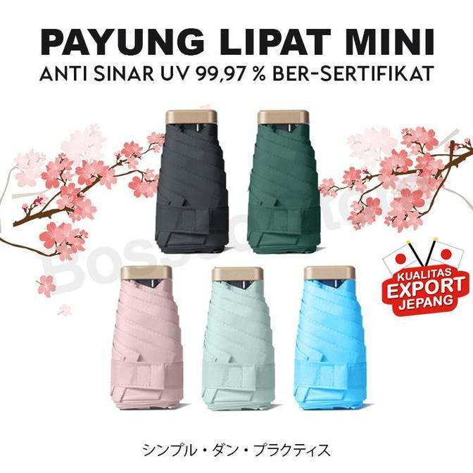 Sevenplus Payung Lipat Mini Anti Uv 99,97% Bersertifikat Premium Payung Lipat Kecil Payung Lucu Payu