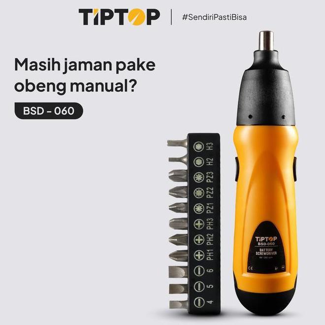 Tip Top Cordless Screwdriver Obeng 6V Bsd060