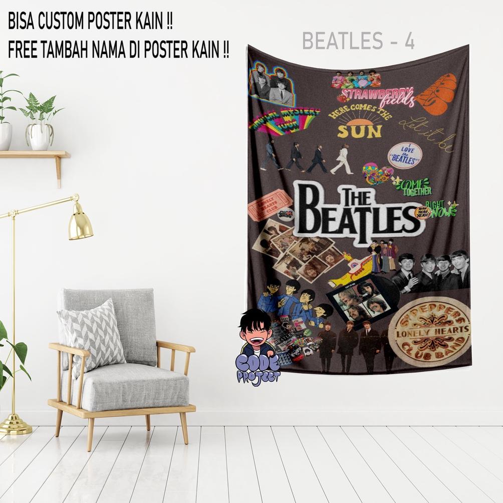 Poster Kain The Beatles - Hiasan Dinding The Beatles - Custom Poster Kain - Custom Hiasan Dinding - 
