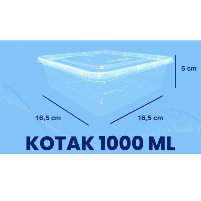 THINWALL SQUARE 1000ml / KOTAK PERSEGI 1000ml