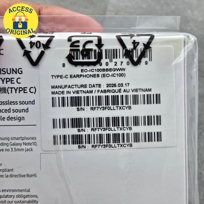 Handsfree Headset AKG Samsung S25 S25 Plus S25 Ultra S25 Edge Earphone Type C Original Terlaris