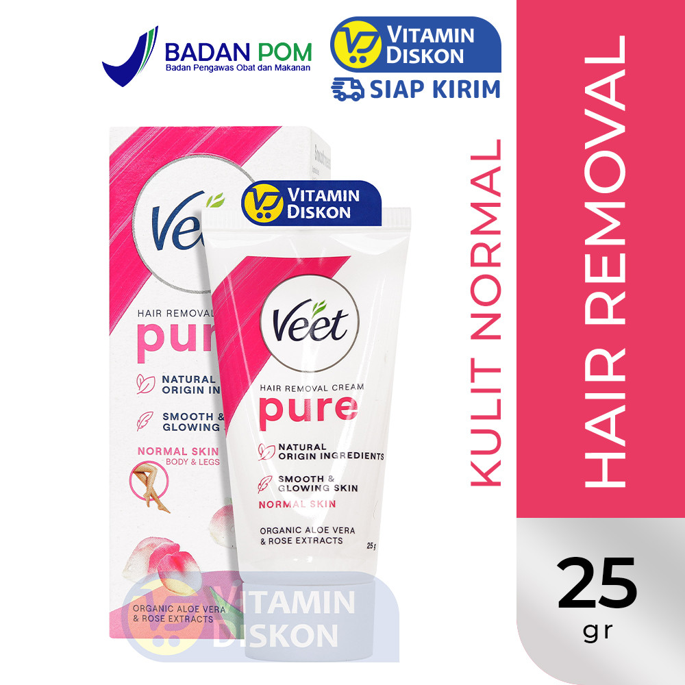 VEET HAIR REMOVAL CREAM ORGANIC ALOE VERA AND ROSE EXTRACTS | Krim Perontok Bulu Untuk Kulit Normal,