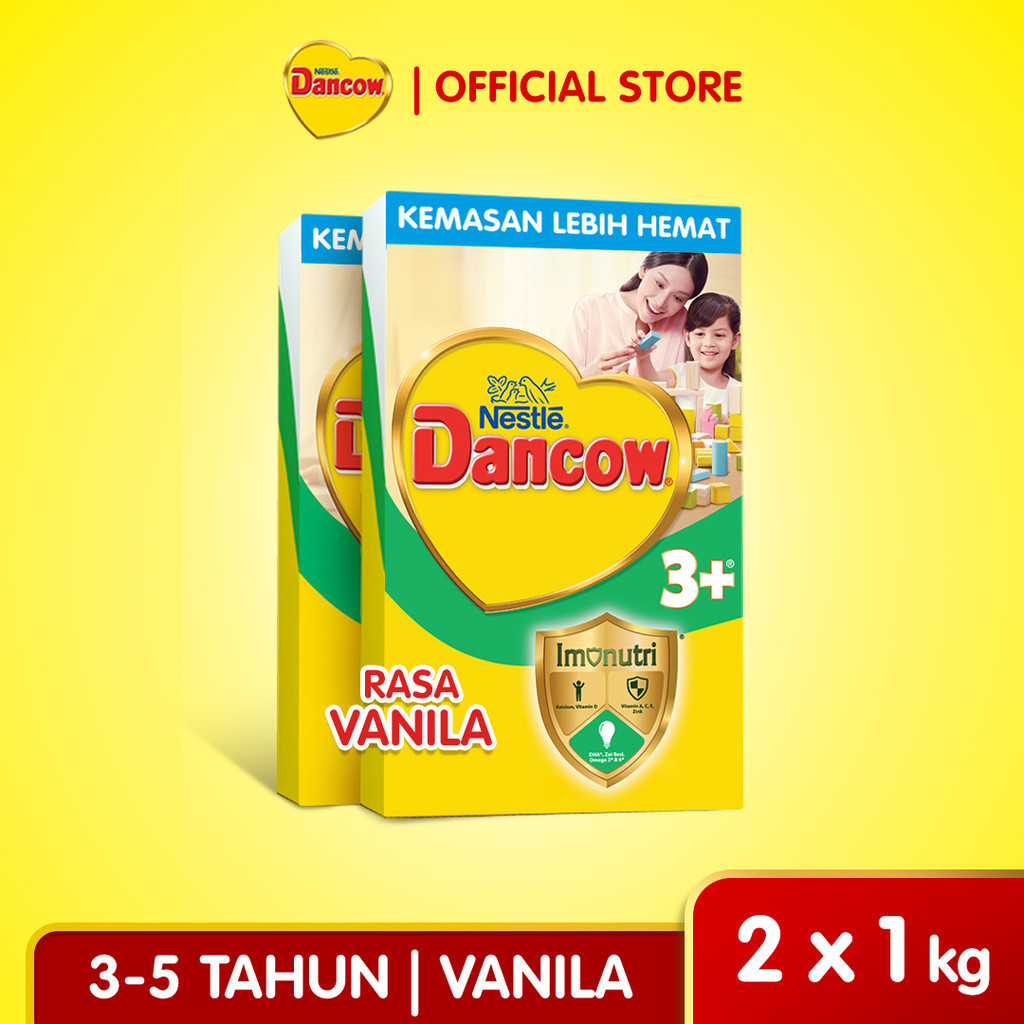 DANCOW 3+ Rasa Vanila Box 1Kg x 2