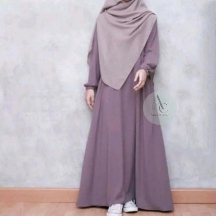 Aara Collection Abaya turki wanita muslim Mewah Santri remaja Syari kekinan Wolpis Premium Lengan ka