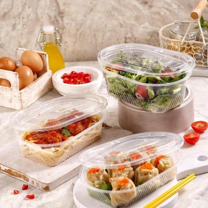 Thinwall oval 750ml |Tinwal oval 750ml|Mangkok plastik microwave 750ml