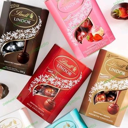 Ready Coklat Lindt Lindor Chocolate Milk Assorted Dark Cokelat Truffle Box Cornet Premium Swiss Impo