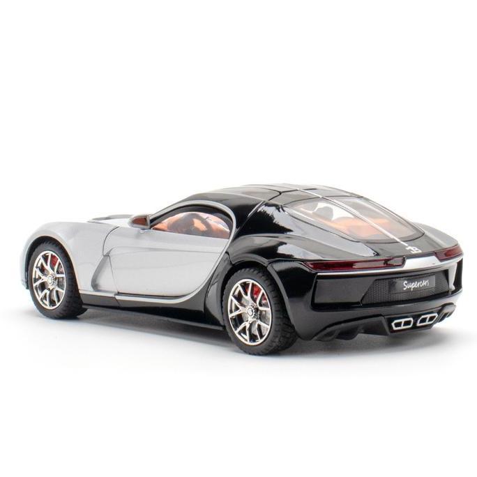 Tikarigeovani - Diecast Bugatti Atlantic Miniatur Skala 1:32 & 1:24 With Sound & Light Pullback