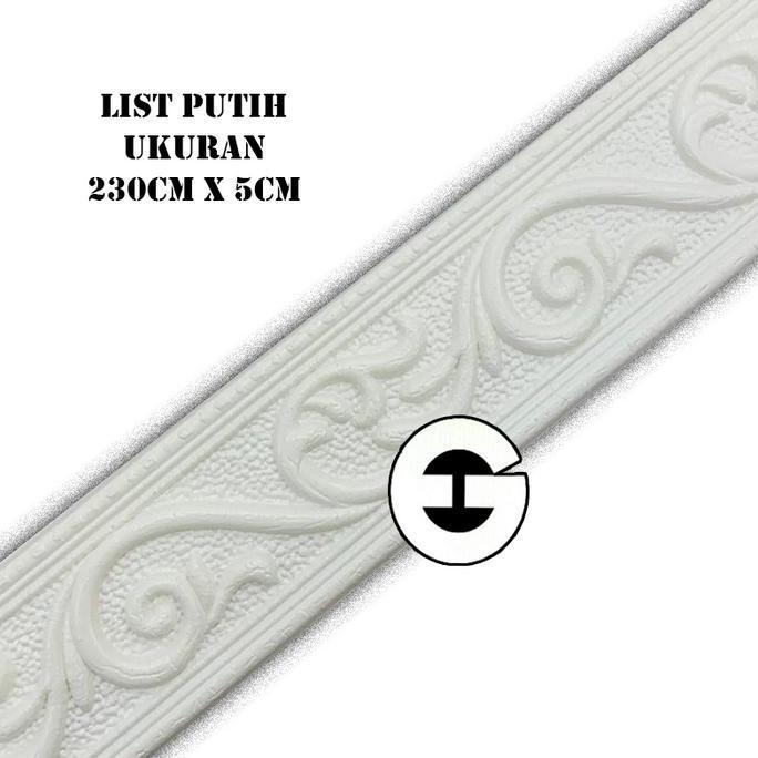 Promo (Cod) Eg Wallpaper List Putih Foam 3D Wallborder 8Cm & 5Cm Stiker Dinding Anti Air Lem Perekat