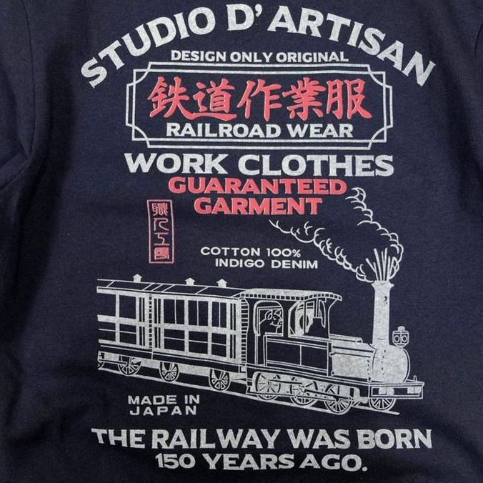 Studio Dartisan/ Railroad Wear tshirt. Made in Japan murah