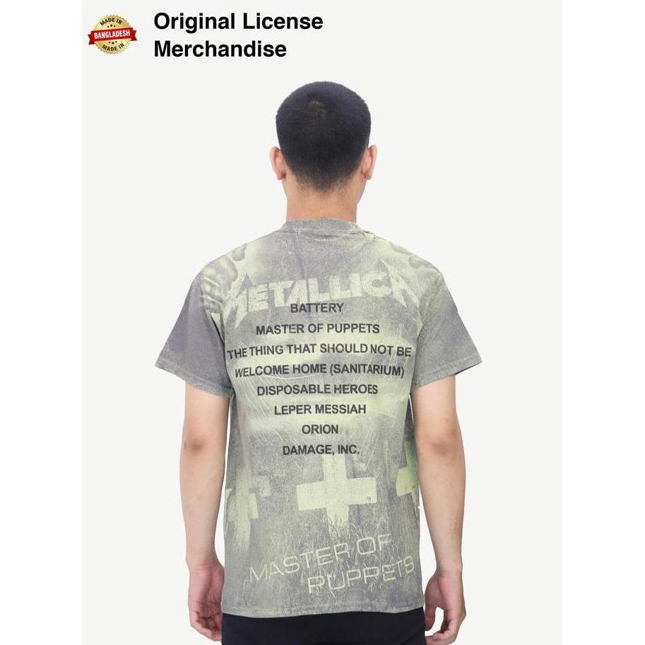 Kaos Baju Tye Tie Dye Full Print METALLICA Master Of Puppets All Over murah