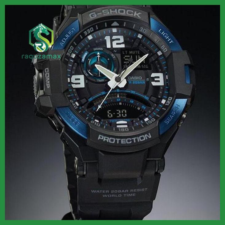 (ORIGINAL) GSHOCK AVIATOR GA 1000-2B JAM TANGAN PRIA WANITA KANTOR CASUAL OUTDOOR