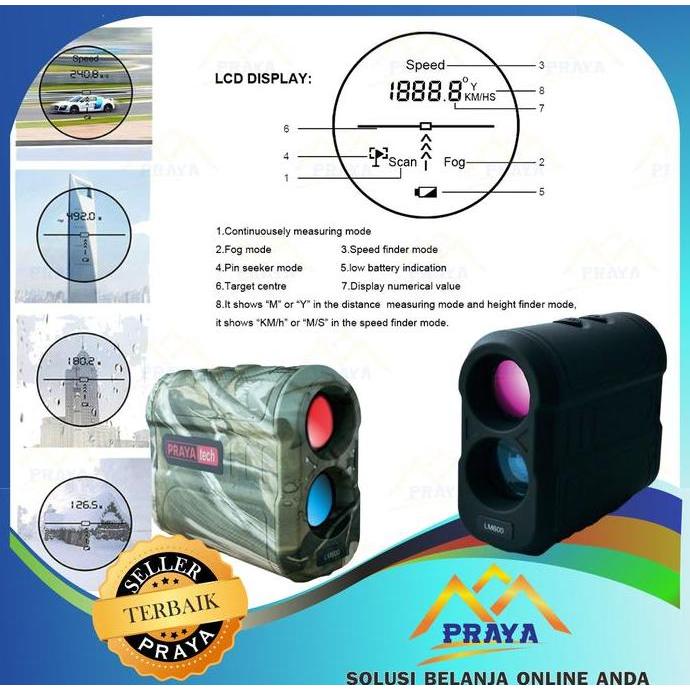 Prayatech Rangefinder Laser Teropong Ukur Jarak Range Finder Digital Kualitas Terbaik Harga Termurah