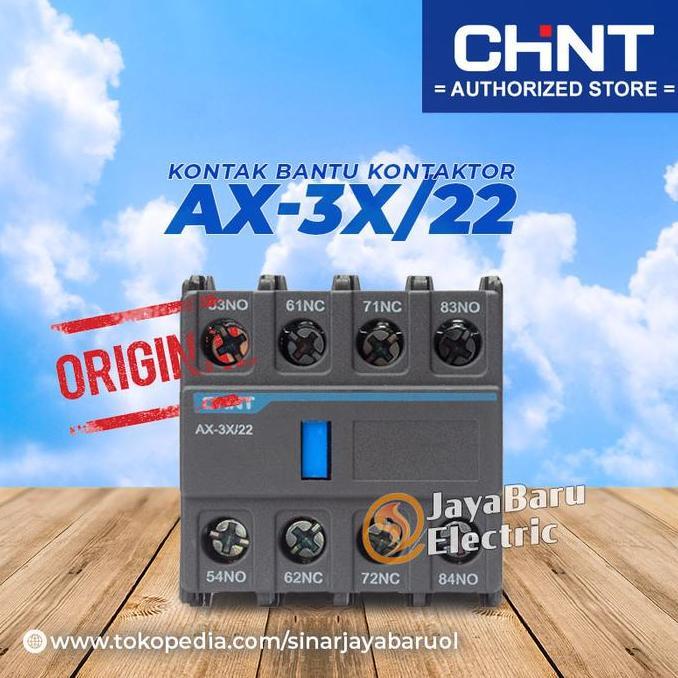 Promo CHINT Auxiliary Kontak Bantu Contactor Kontaktor 2NO 2NC AX-3X/22 Diskon