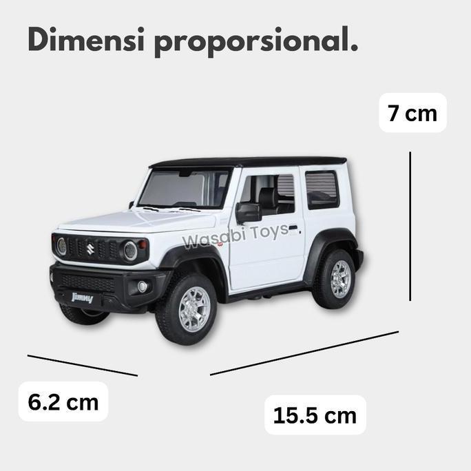Miniatur Diecast 1:24 Suzuki Jimny Official Licensed Katana (Alas, Klakson, Suspensi, Buka Pintu) Di
