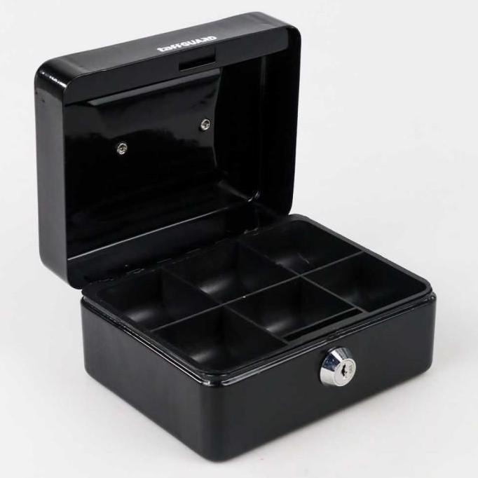 Brankas Uang Mini Baja Kotak Penyimpanan Emas Pribadi Lock Key Kode Angka Safetybox Sekat Plastik Hi