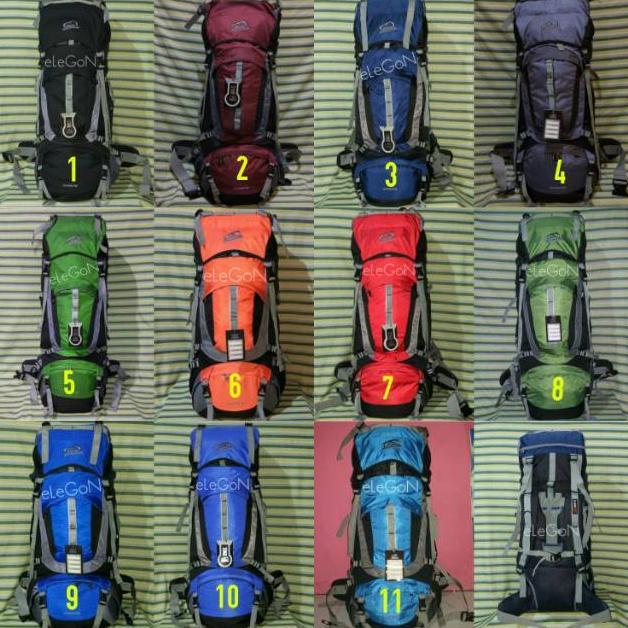 Keril Tas Gunung Carrier Sioux 100L + Random Cover Tas Hiking Shioux 100 Liter