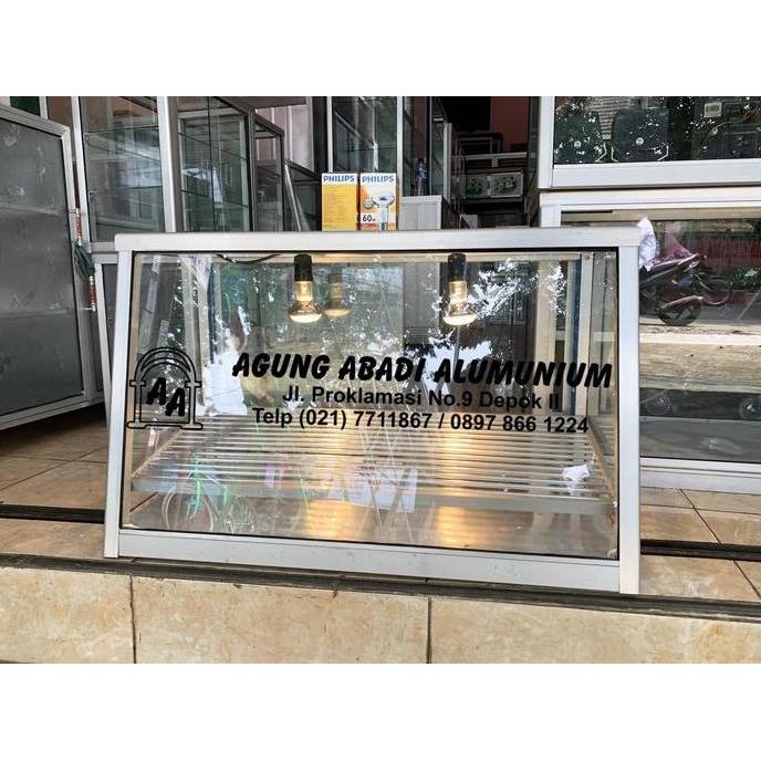 Etalase showcase warmer ayam fried chicken 80cm