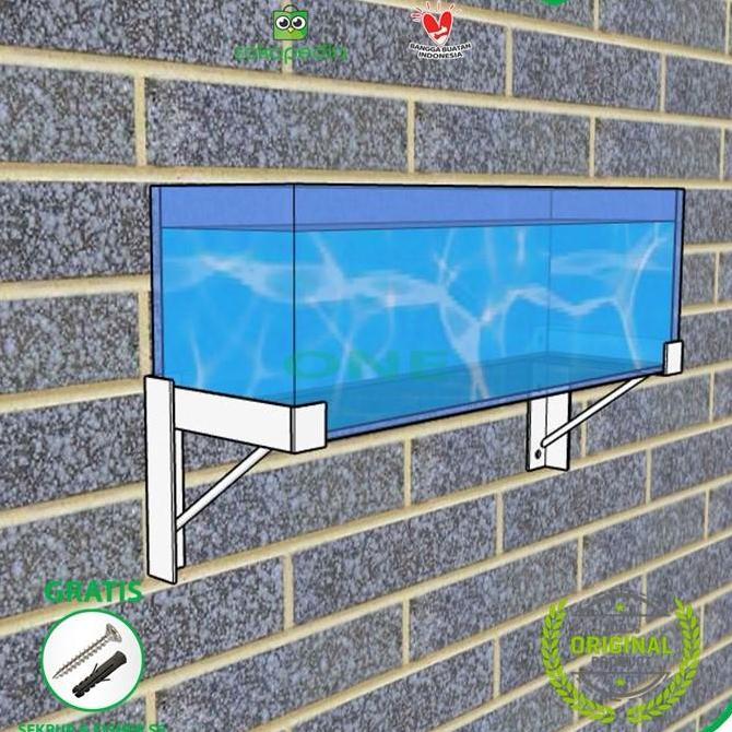 TERMURAH - Rak besi siku aquarium tempel dinding