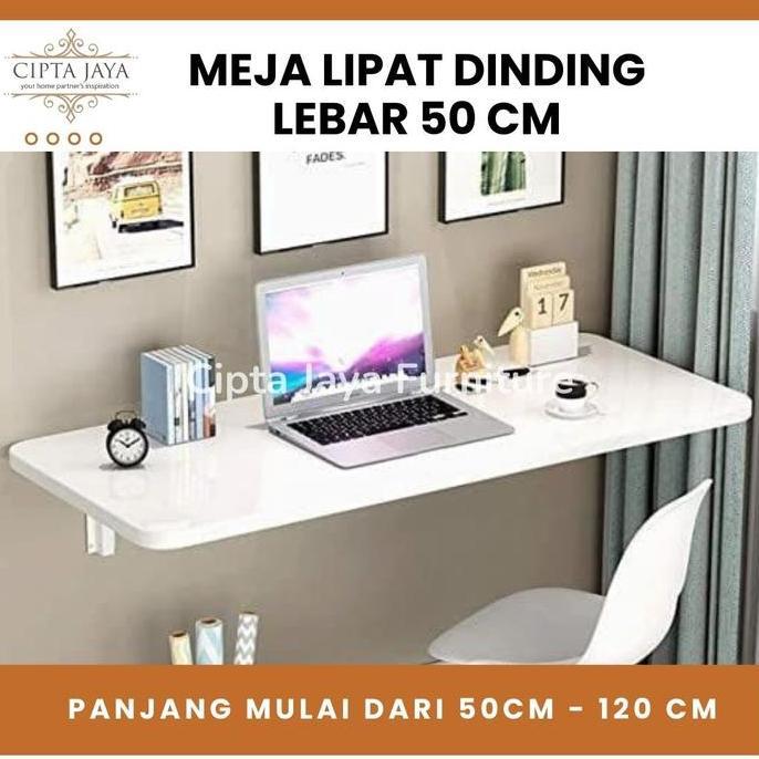 PROMO DISKON - Custom Meja Lipat Dinding Furnitur Estetik Lipat Tempel Dinding Kayu Belajar Lesehan 