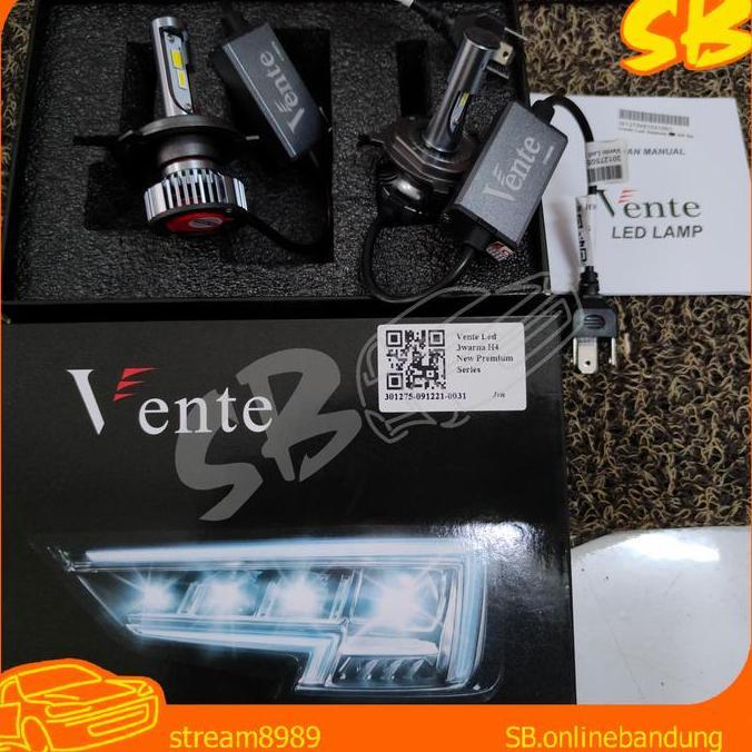 TERBARU - LED Vente H4 bulb hi low bohlam 3 warna 30 watt Premium Series garansi