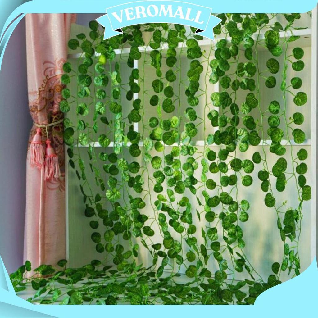 Tanaman Daun Hias Palsu 5  Cabang | Daun Rambat Plastik Bunga Gantung Dekorasi Dinding Ruangan Cafe 