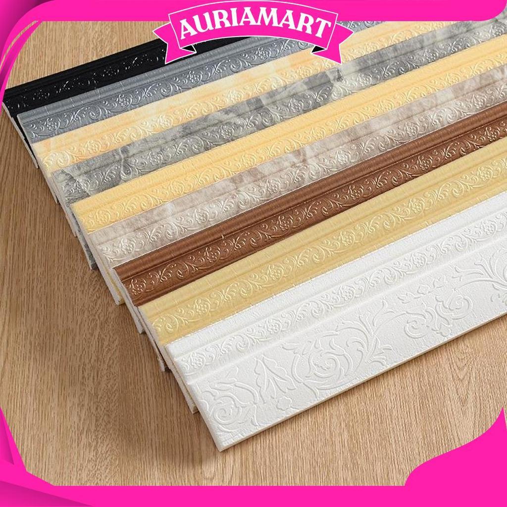 [Tebal] Wall Border List Foam 3D 8Mm Wallpaper Tebal List Dinding Border Plafon Stiker Dekorasi Dind