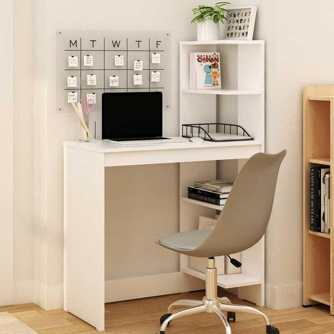 TERLARIS - Meja belajar tulis kerja rak lemari buku 80cm minimalis kn BANDUNG