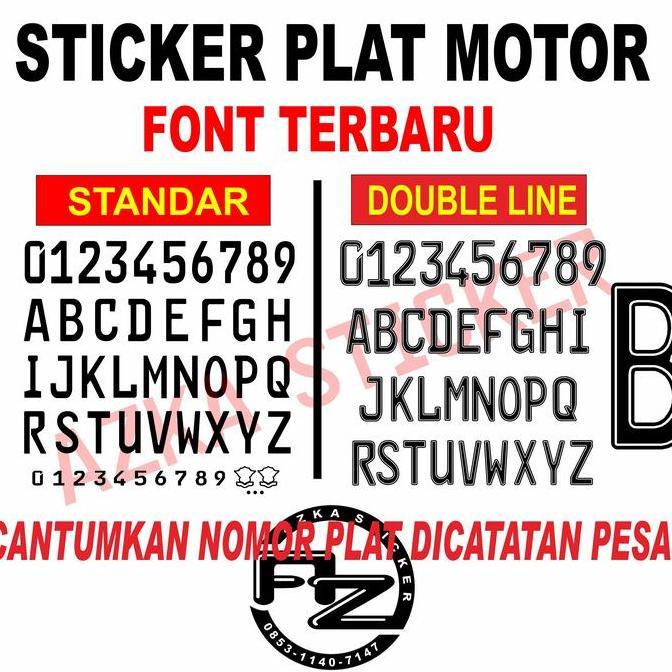 Sticker plat MOTOR font baru