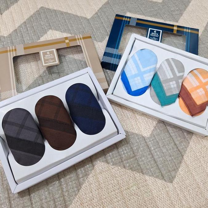 12 Pieces Sapu Tangan Pria Katun Saputangan Premium Bandana Handkerchief Aksesoris Kain