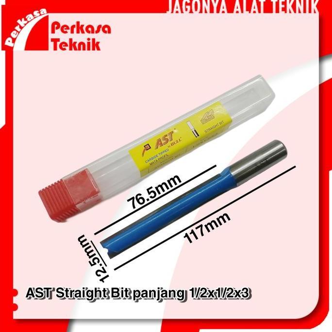 AST Mata Router Straight bit Panjang 1/2x1/2x3 mata router 12mm as 1/2