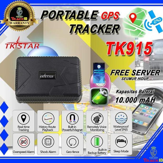 GPS TRACKER PORTABLE ORIGINAL TKSTAR TK915 TK 915 10000MAH MOBIL MOTOR TK905 TK905B TK918 TRACKER FR
